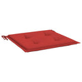 vidaXL Outdoor Garden Chair Cushions - Set of 6, Red, Oxford Fabric, Comfortable Seat Cushions with Securing Ropes, 19.7x19.7