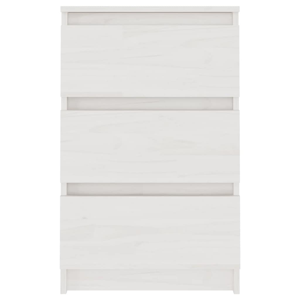 vidaXL Bedside Cabinets 2 pcs White 15.7&quot;x11.6&quot;x25.2&quot; Solid Wood Pine