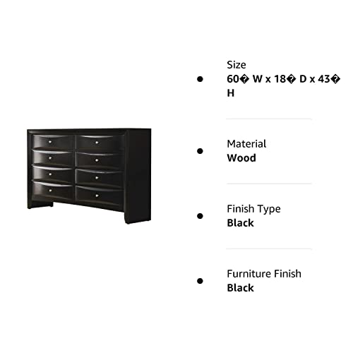 Coaster Furniture Briana 8-Drawer Dresser Black 200703