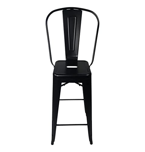 GFURN Tolix Style Bar Stool High Back Chair