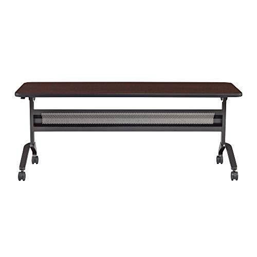 Safco Products Flip-N-Go Training Table, Mocha 24&quot;x 72&quot; Regal Mahogany