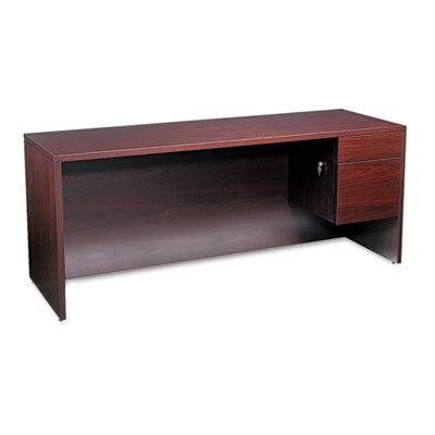 10500 Series Executive Desk With Box/File Pedestal Finish: Mahogany, Orientation: Right