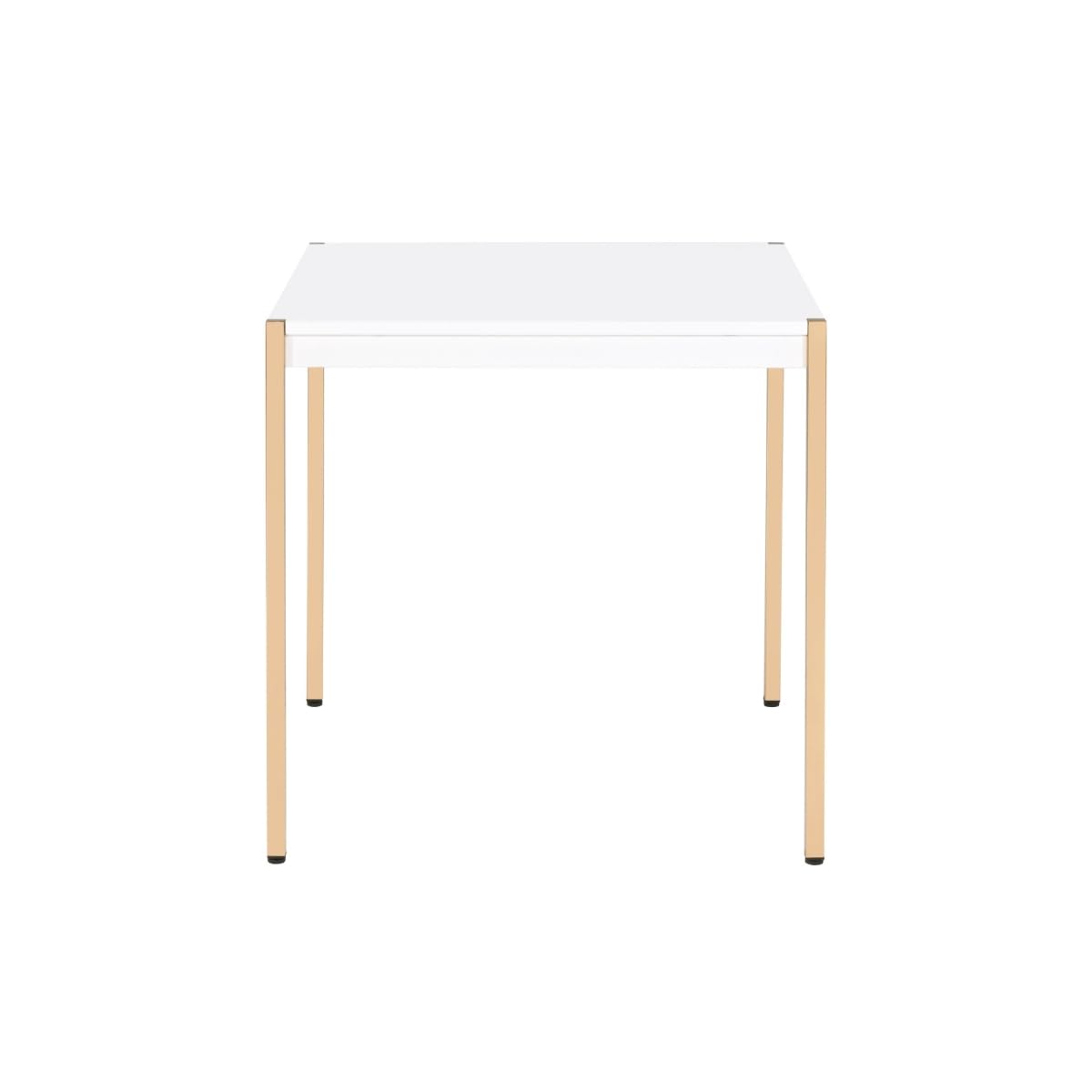 HomeRoots 485880 24 x 24 x 24 in. Gold & White Manufactured Wood Square End Table