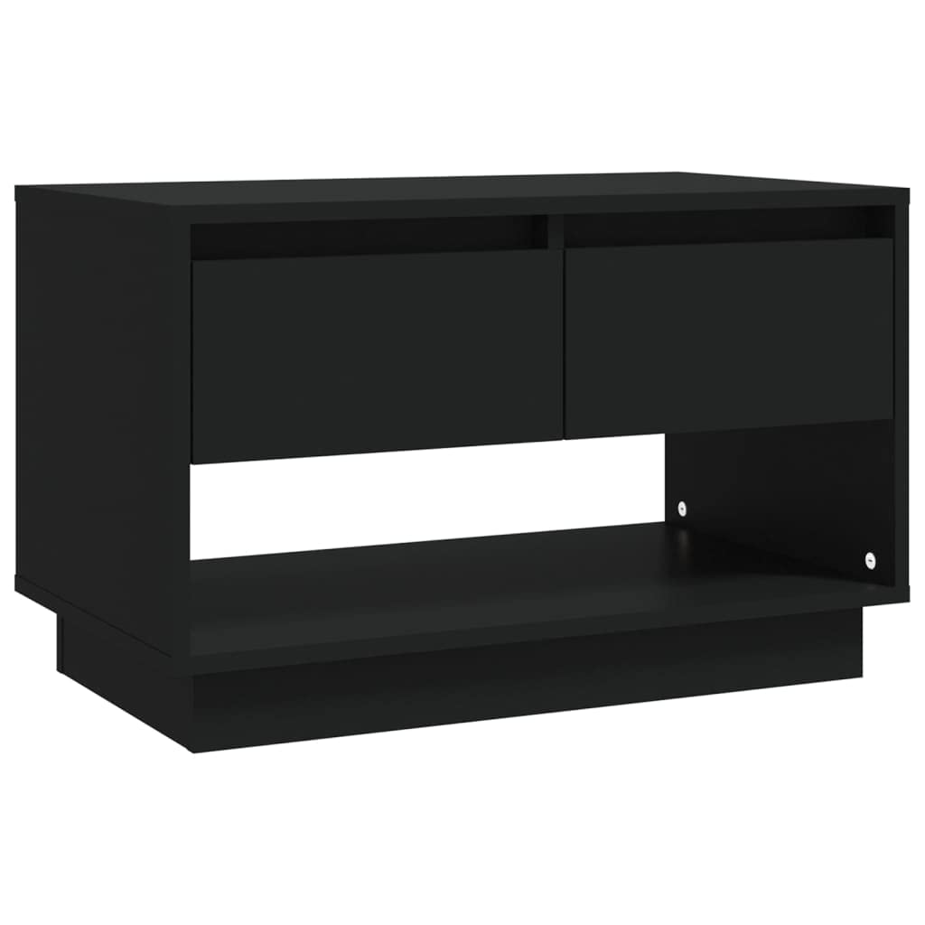 vidaXL TV Cabinet Black 27.6&quot;x16.1&quot;x17.3&quot; Chipboard