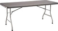 National Public Seating 30" X 72" Plastic Folding Table - Adjustable, Heavy-Duty, Portable, Indoor/Outdoor Table For Office, Camping, Events & Parties – Scratch & Heat Resistant, Charcoal Gray