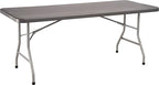 National Public Seating 30" X 72" Plastic Folding Table - Adjustable, Heavy-Duty, Portable, Indoor/Outdoor Table For Office, Camping, Events & Parties – Scratch & Heat Resistant, Charcoal Gray