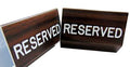 Reserved Sign For Church Pews With Dual Sided Script And Easy Clamp Attachment Larger Size 6 Inch, Set Of 2