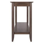 Ergode Wood Santino Console Table - Oyster Gray, Contemporary Design, Wide Lower Shelf, Solid Wood Frame, Easy Assembly - 30' H x 40' W x 16.3' D
