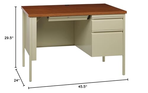 Lorell Fortress Series Oak Laminate Top Desk