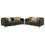 Coaster Home Furnishings Jade 2-Piece Chenille Upholstered Sofa Set Green