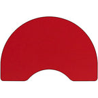 Flash Furniture Wren Mobile 48''W X 72''L Kidney Red Hp Laminate Activity Table - Height Adjustable Short Legs