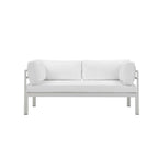 Pangea Home Cloud 25x65 Modern Aluminum Sofa in White Finish