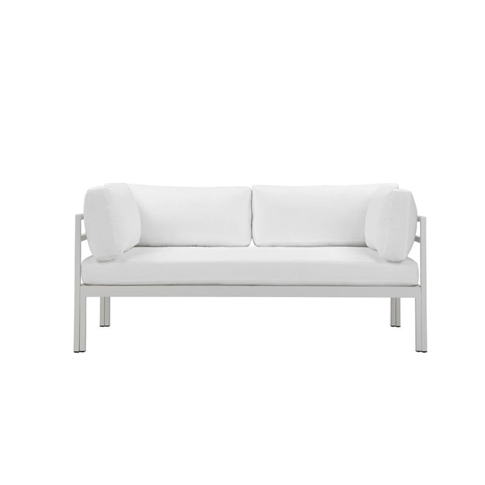 Pangea Home Cloud 25x65 Modern Aluminum Sofa in White Finish