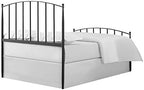 Crosley Furniture Whitney Bed Set, Black, Queen