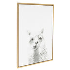 Sylvie Alpaca Framed Canvas by Simon Te of Tai Prints