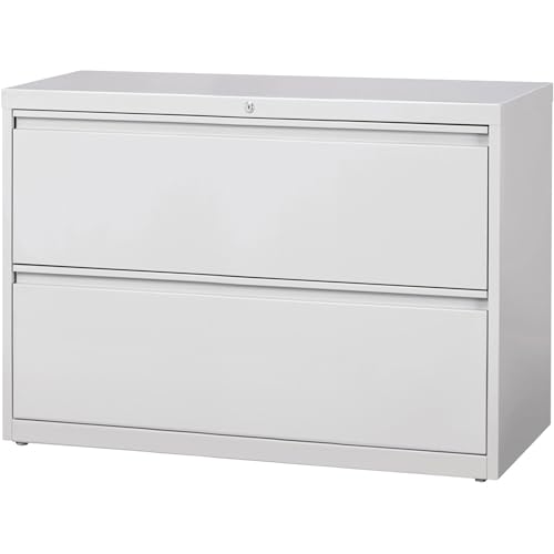 Lorell 2-Drawer Lateral File, 42 By 18-5/8 By 28-1/8-Inch, Gray