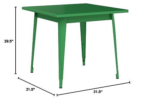 Flash Furniture Felix Commercial Grade 31.5" Square Green Metal Indoor-Outdoor Table