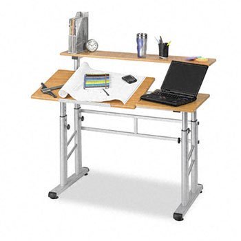 Safco- Height Adjustable Split Level Workstation Table ,Drafting ,Mok 611277 (Pack Of 2