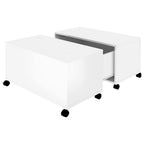 vidaXL Coffee Table High Gloss White 29.5"x29.5"x15" Engineered Wood