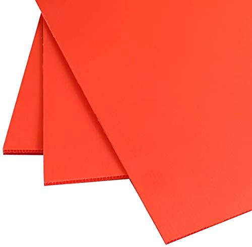 Premium Corrugated Plastic Sign Boards White, Black, Yellow & Blue Available In Multiple Sizes (24 X 24-2 Pack, Red)