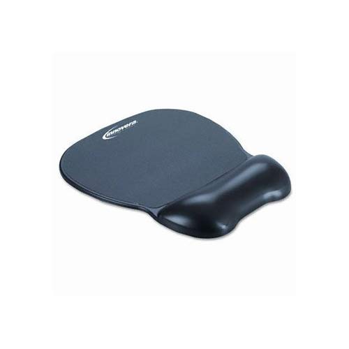Gel Mouse Pad W/Wrist Rest, Nonskid Base, 8-1/4 X 9-5/8, Black