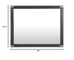 Intercon Laguna 46" Wide Bedroom Dresser Mirror, Weathered Steel