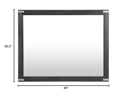 Intercon Laguna 46" Wide Bedroom Dresser Mirror, Weathered Steel