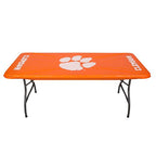 Collegiate Kwik-Covers Rectangle Plastic Table Covers, Bundle Of 2 (Clemson University, 8')