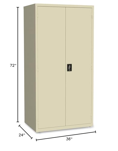 Lorell Fortress Storage Cabinet, Putty