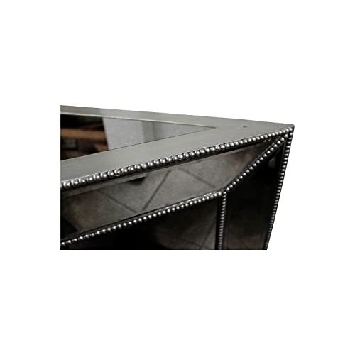 Best Master Nicolette 72&quot; Solid Wood Dining Table In Mirrored Silver