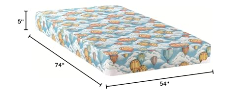 Coaster Home Furnishings Vincent 5&quot; Balloon Foam Mattress with Wood Bunkie Blue, Full