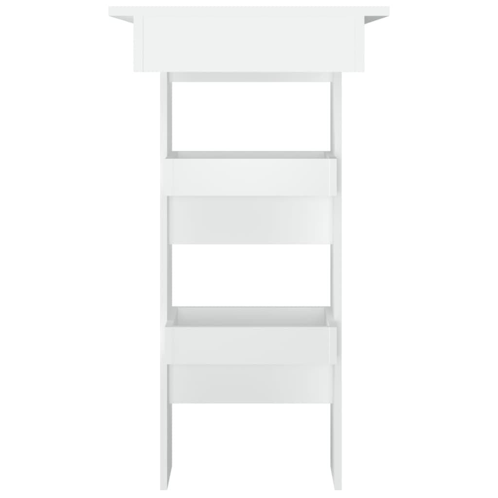 Wall Bar Table White 40.2&quot;X17.7&quot;X40.7&quot; Engineered Wood