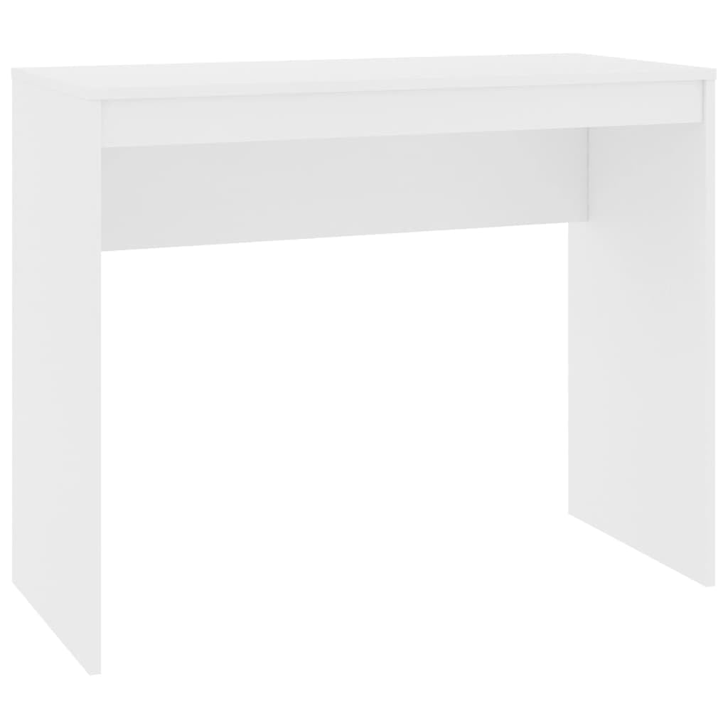 vidaXL Desk, Computer Table, Study Table, Living Room Furniture Living Room Workroom Home Interior, White Engineered Wood