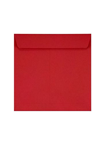 Luxpaper Square Invitation Envelopes | Peel & Press | 7 1/2' X 7 1/2' | Ruby Red | 80Lb. Text | 50 Qty