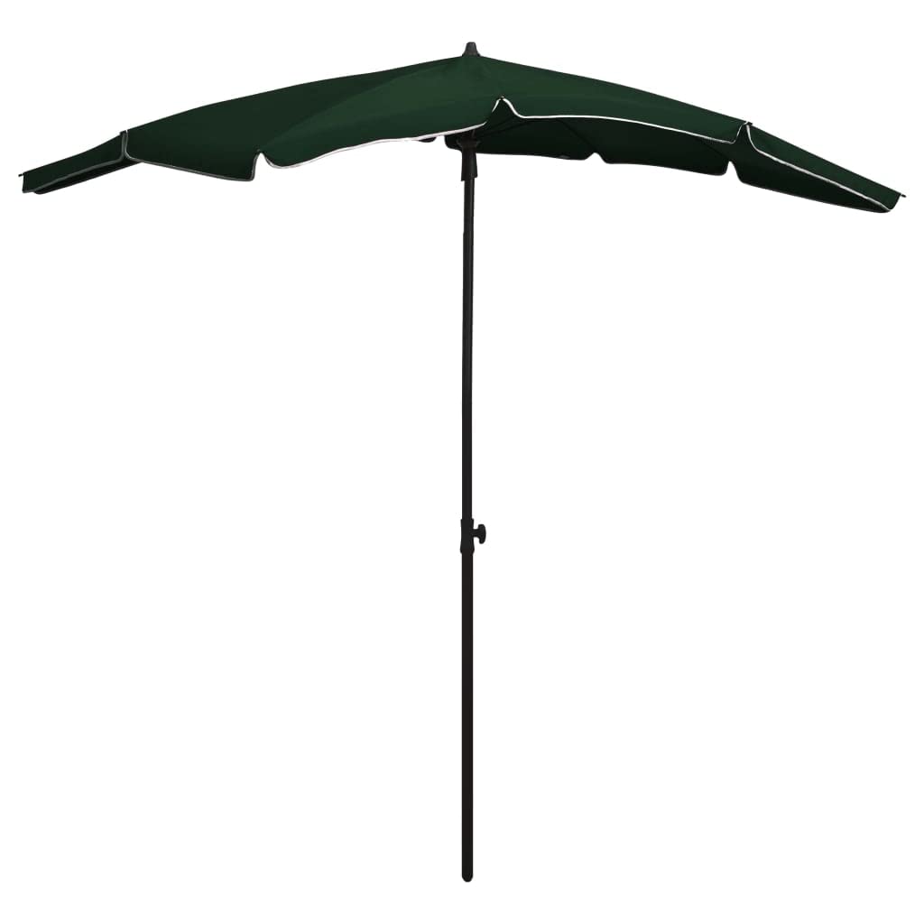 Garden Parasol with Pole 78.7&quot;x51.2&quot; Green