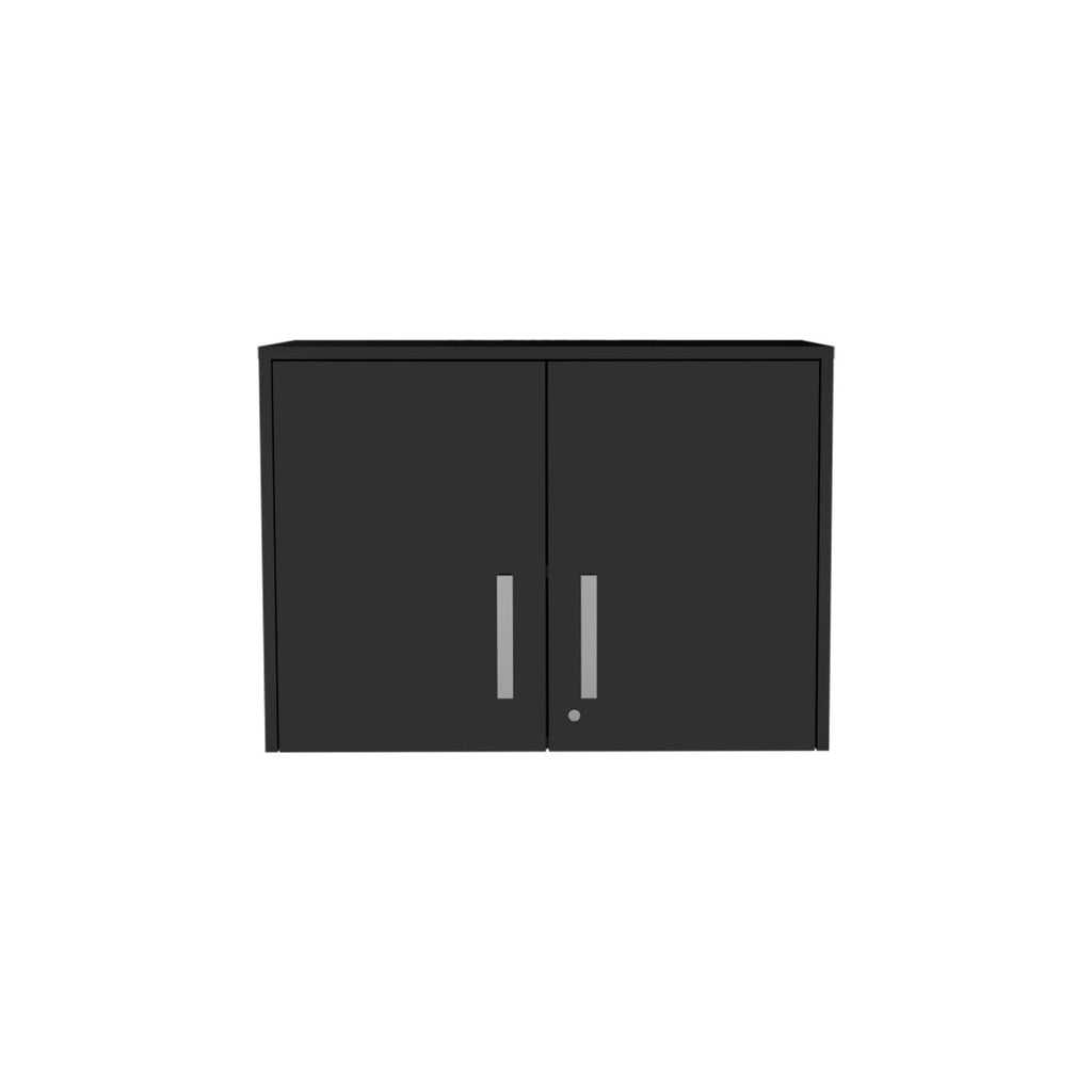 Depot E-Shop Wall Storage Cabinet 20&Quot; H, 2 Doors, 3 Internal Shelves, Black, Modern