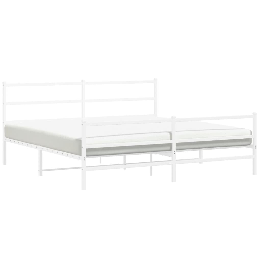 vidaXL Elegant Metal King Bed Frame