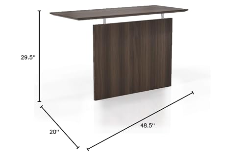Safco Products Medina Desk Non-Handed Straight Bridge ,Textured Brown Sugar