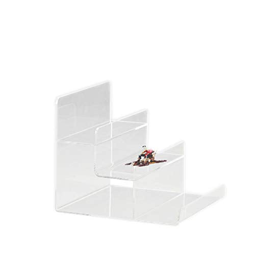 Clear Acrylic 3-Tier Display Stand Acrylic Riser Display Shelf For Amiibo Funko Pop Figures 3 Step Acrylic Wallet Display Organi