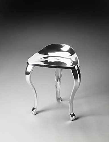 HomeRoots Modern Tripod Aluminum Stool