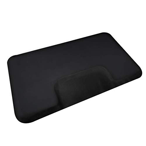 BarberPub 3 x 5 Feet Salon Floor Mat Anti Fatigue Barber Shop Chair Floor Mat for Hair Stylist Rectangle 1/2 Thick 0040 Black