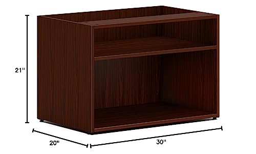 HON Mod Low Storage Credenza, 21 x 30 x 20, Mahogany