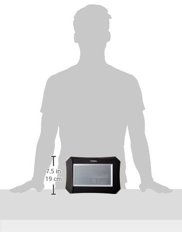 Lorell Lcd Wall/Alarm Clock, 10-1/4-Inch Lunar, Silver/Black