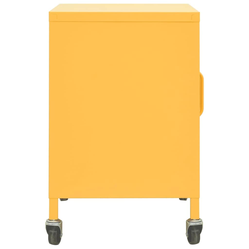 vidaXL Storage Cabinet Mustard Yellow 23.6"x13.8"x19.3" Steel