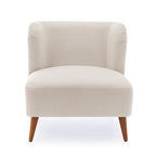 Comfort Pointe Vesper Milky White Textured Polyester Boucle Fabric Accent Chair