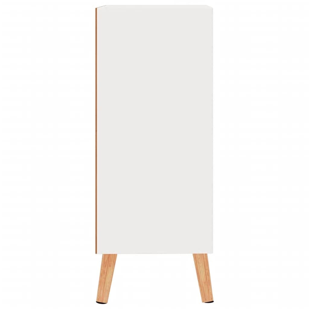 vidaXL Sideboard High Gloss White 23.6&quot;x11.8&quot;x28.3&quot; Chipboard