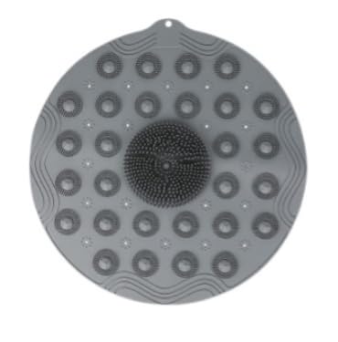SIXTHDIVE Bath Massage Pad Non Slip Shower Mat, Silicone Round Bathroom Foot Brush Mat with Suction Cups & Drain Holes (Pack of 