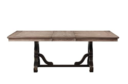 ACME Furniture Rectangular Wood Dining Table with 1 Leaf