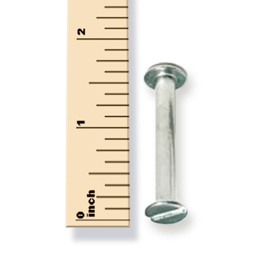 Trubind Chicago Screw And Post Sets - 1 1/2 Inch Post Length - 3/16 Inch Post Diameter - Aluminum Hardware Fasteners - 100 Screw