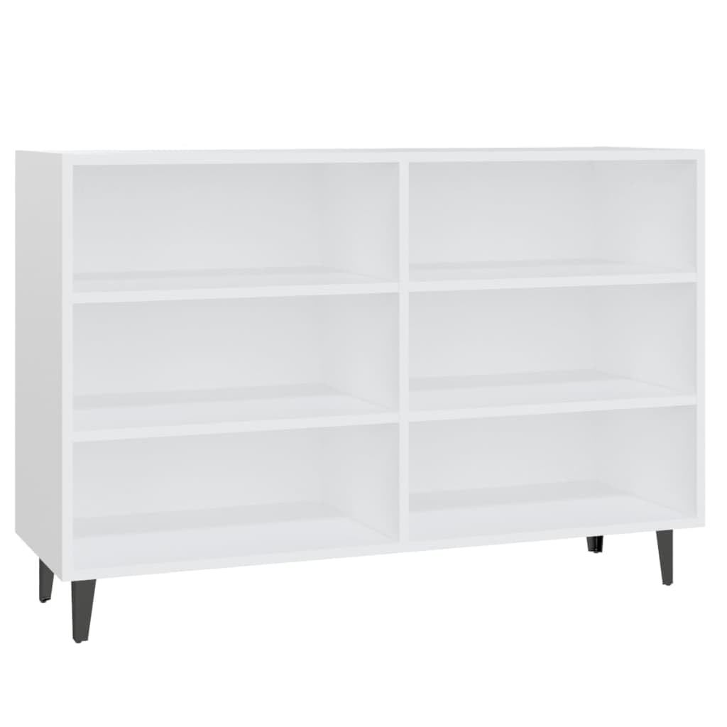 vidaXL Sideboard White 40.7&quot;x13.8&quot;x27.6&quot; Chipboard